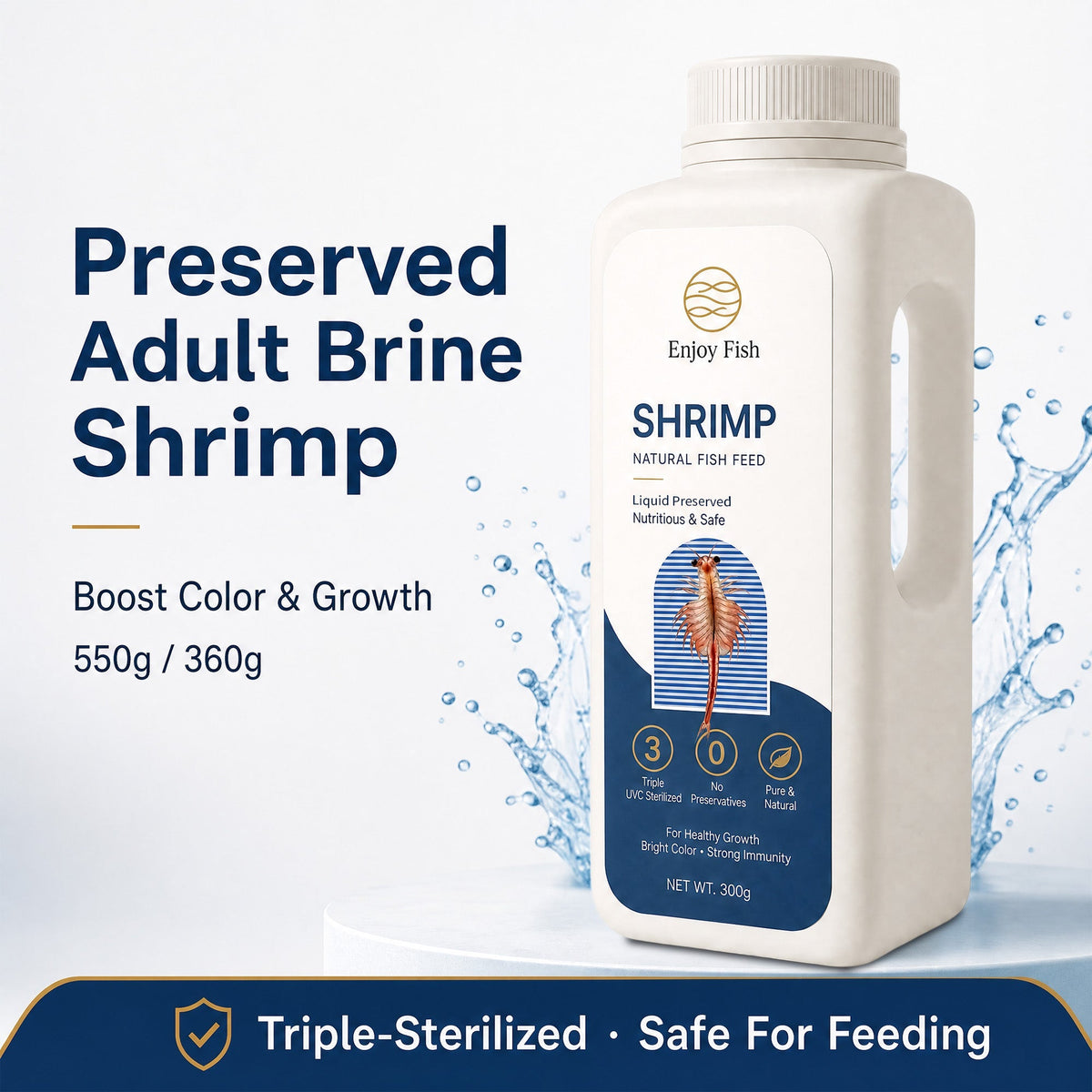 Shelf-Stable Adult Brine Shrimp Food | Reduce Cold Chain Costs for Aquarium Brands
