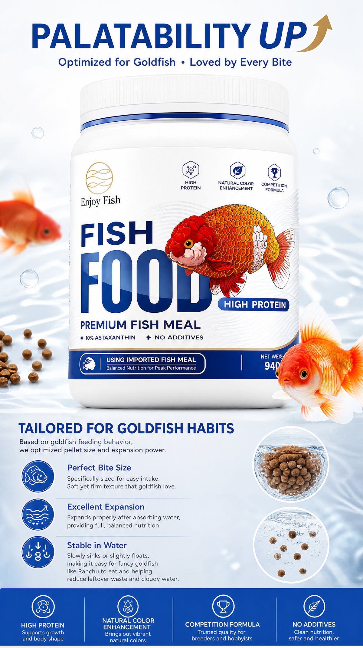 Premium High-Protein Goldfish Food (Competition Formula) - Factory Direct & OEM Wholesale 1
