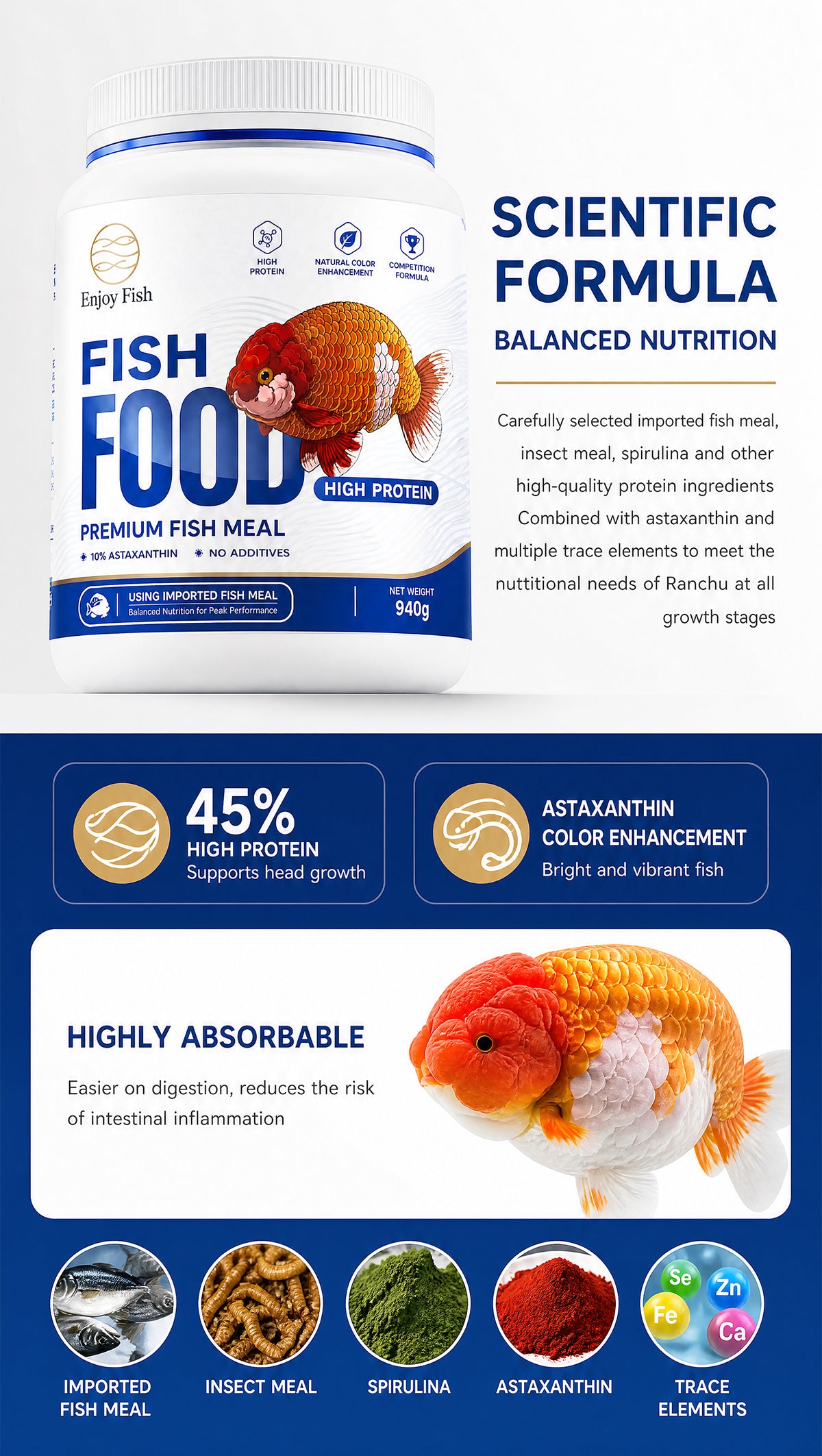 Premium High-Protein Goldfish Food (Competition Formula) - Factory Direct & OEM Wholesale 2