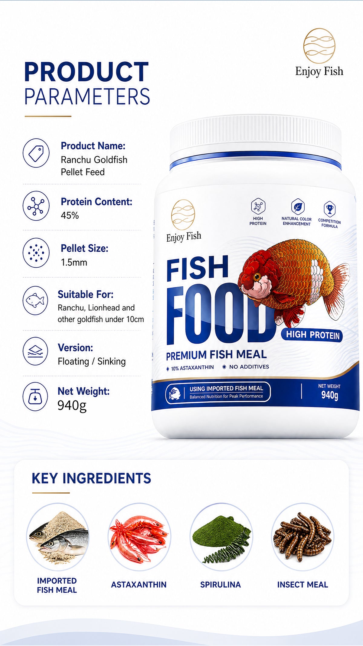 Premium High-Protein Goldfish Food (Competition Formula) - Factory Direct & OEM Wholesale 4