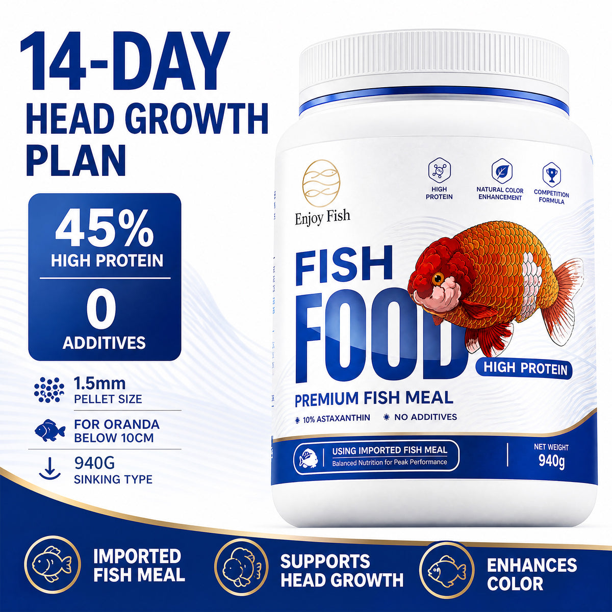 Premium High-Protein Goldfish Food (Competition Formula) - Factory Direct & OEM Wholesale