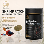 Premium Brine Shrimp & Spirulina Adhesive Fish Tablets (42% High Protein, Stick-On Feeding, 30g-280g Multi-Packs) - Color & Growth Feed for Guppies & Bettas | OEM Wholesale