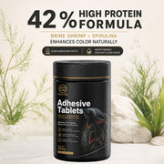 Premium Brine Shrimp & Spirulina Adhesive Fish Tablets (42% High Protein, Stick-On Feeding, 30g-280g Multi-Packs) - Color & Growth Feed for Guppies & Bettas | OEM Wholesale