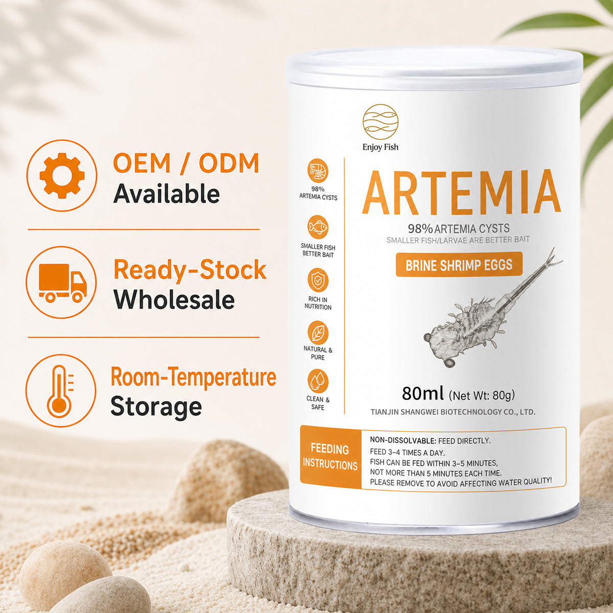 Decapsulated Artemia Cysts (98% Purity) - Factory Direct & OEM Wholesale