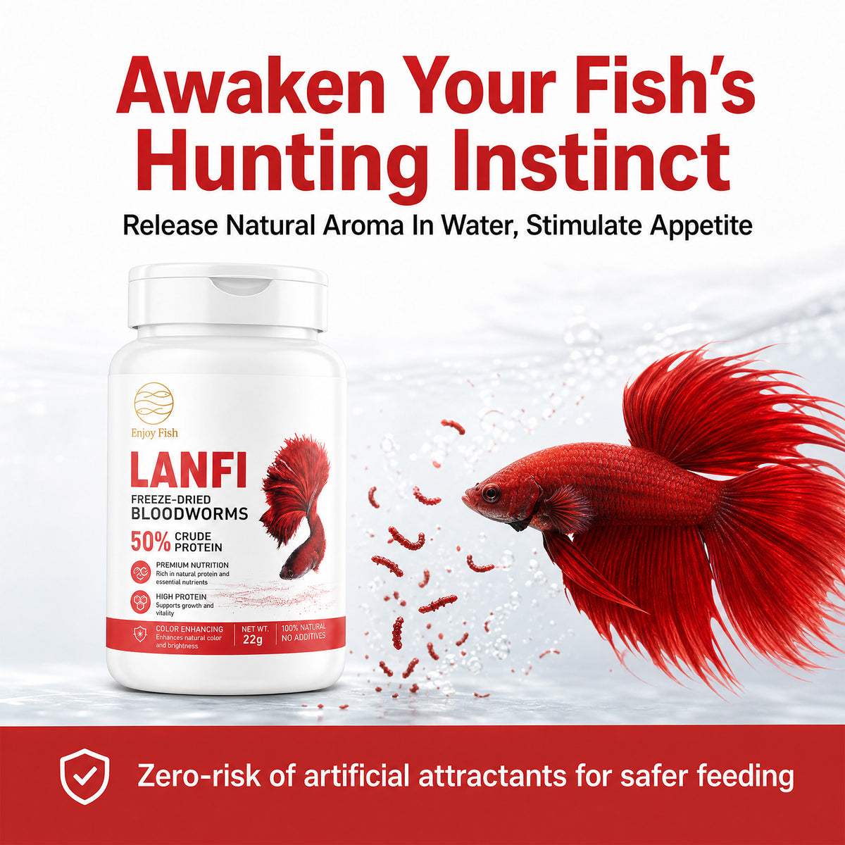 Freeze-Dried Bloodworms (50% Crude Protein) - Factory Direct & OEM Wholesale