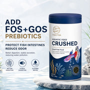 Specialized Small Fish Crushed Feed (0.2mm & 0.6mm Pellets, 85g to Bulk Packaging) - Astaxanthin Color Enhancing Micro Pellets for Guppies & Tetras | OEM Wholesale