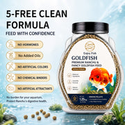 Ranchu Goldfish Pellets (45% High Protein, 1.5mm & 3.0mm Pellets, Multi-Size Jars 250g-1.25kg) - Fancy Goldfish Feed | OEM Wholesale