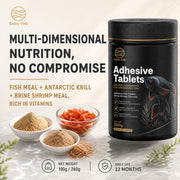 Premium Brine Shrimp & Spirulina Adhesive Fish Tablets (42% High Protein, Stick-On Feeding, 30g-280g Multi-Packs) - Color & Growth Feed for Guppies & Bettas | OEM Wholesale