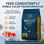 Premium Koi Growth & Color Food Pellets (3.0mm & 6.0mm Pellets, Small Packs & 2.5kg Bulk Bag) - High-Nutrient Feed with Scoop | OEM Wholesale